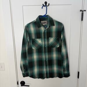 Schott Bros Heavyweight Flannel Chamois Casual Button Up Shirt. Outdoor Workwear